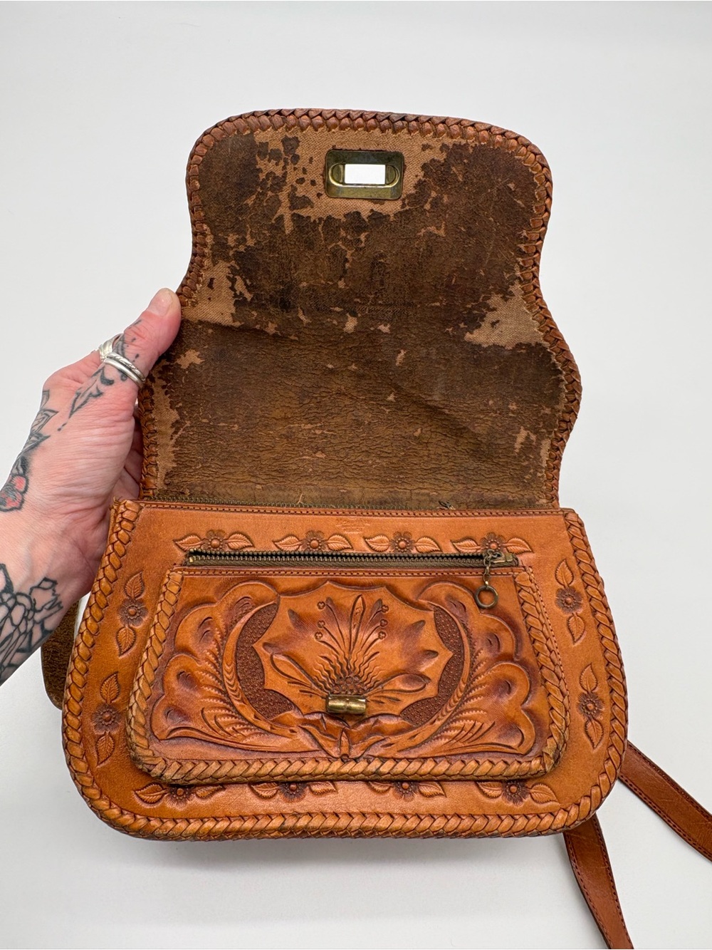 Vintage leather bag - Picture 6 of 10